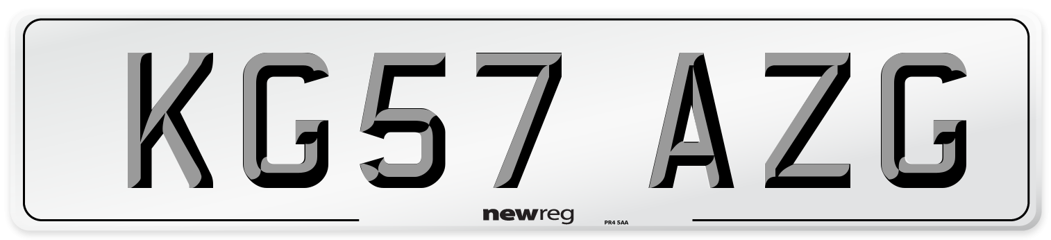 KG57 AZG Number Plate from New Reg